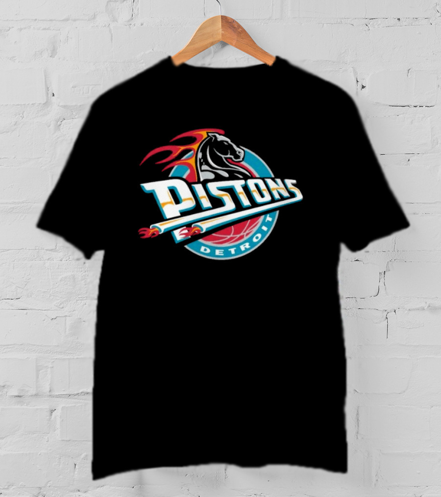 Detroit Pistons Mitchell & Ness Hardwood Classic Vintage Horse T-Shirt