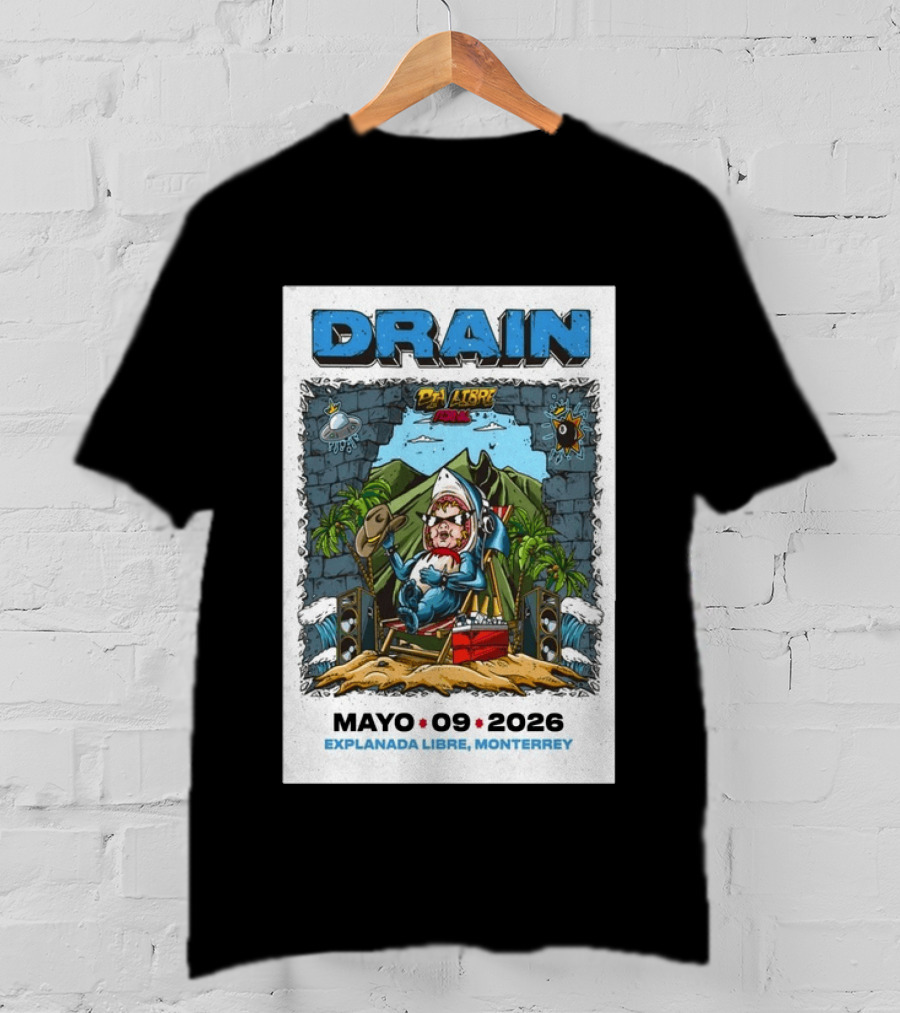 Drain May 9 2026 Explanada Libre Monterrey Dia Libre Festival T-Shirt