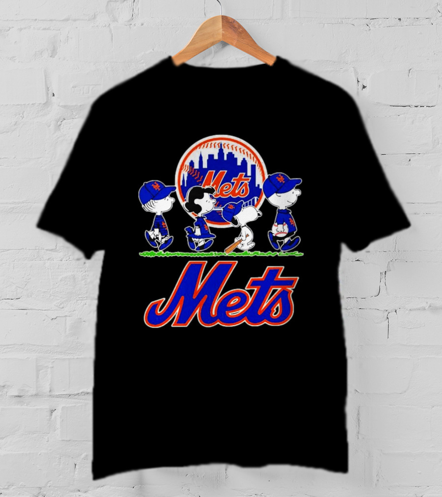 New York Mets Peanuts Abbey Road 2026 Charlie Brown Snoopy Lucy Linus T-Shirt