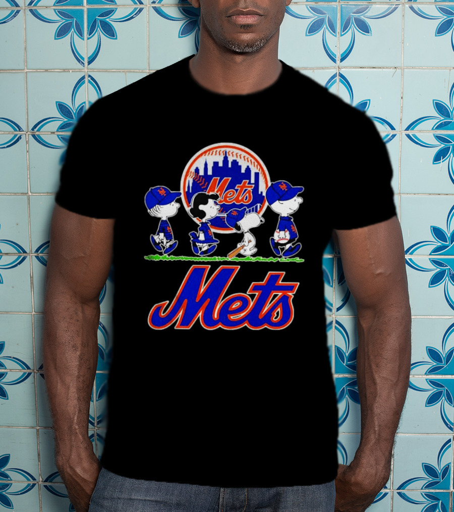 New York Mets Peanuts Abbey Road 2026 Charlie Brown Snoopy Lucy Linus T-Shirt