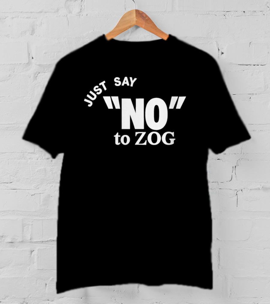Randy Weaver Wearing Just Say No To Zog T-Shirt