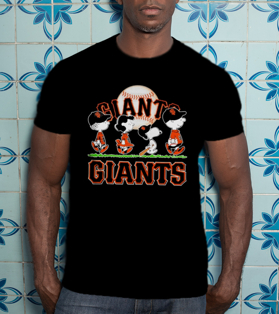 San Francisco Giants Peanuts Characters Abbey Road Baseball 2026 T-Shirt