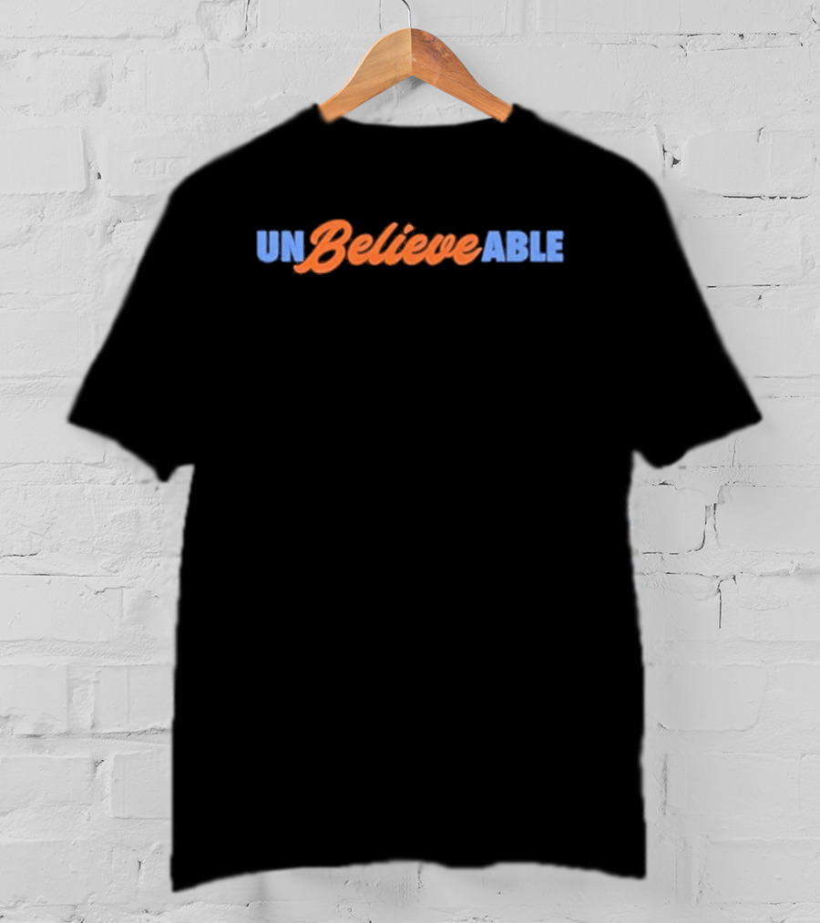 Unbelievable New York Mets Baseball Bold Colorful Script T-Shirt