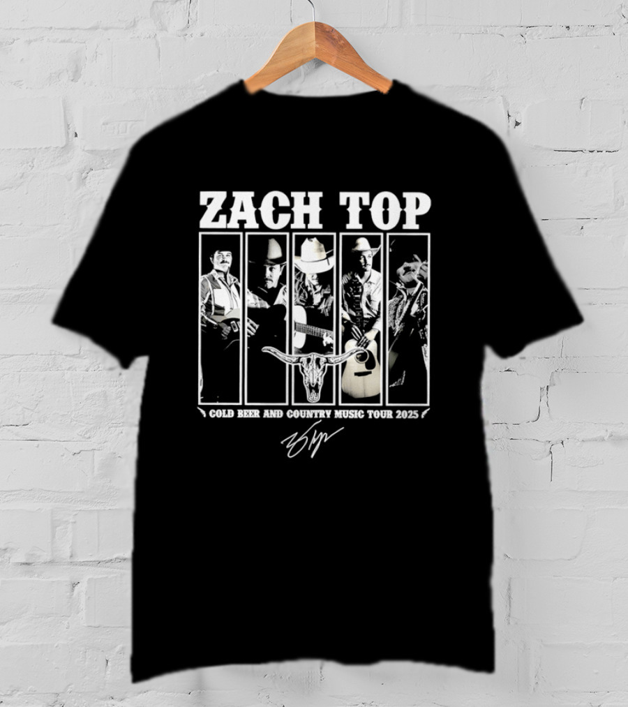 Zach Top Cold Beer And Country Music Tour 2025 T-Shirt