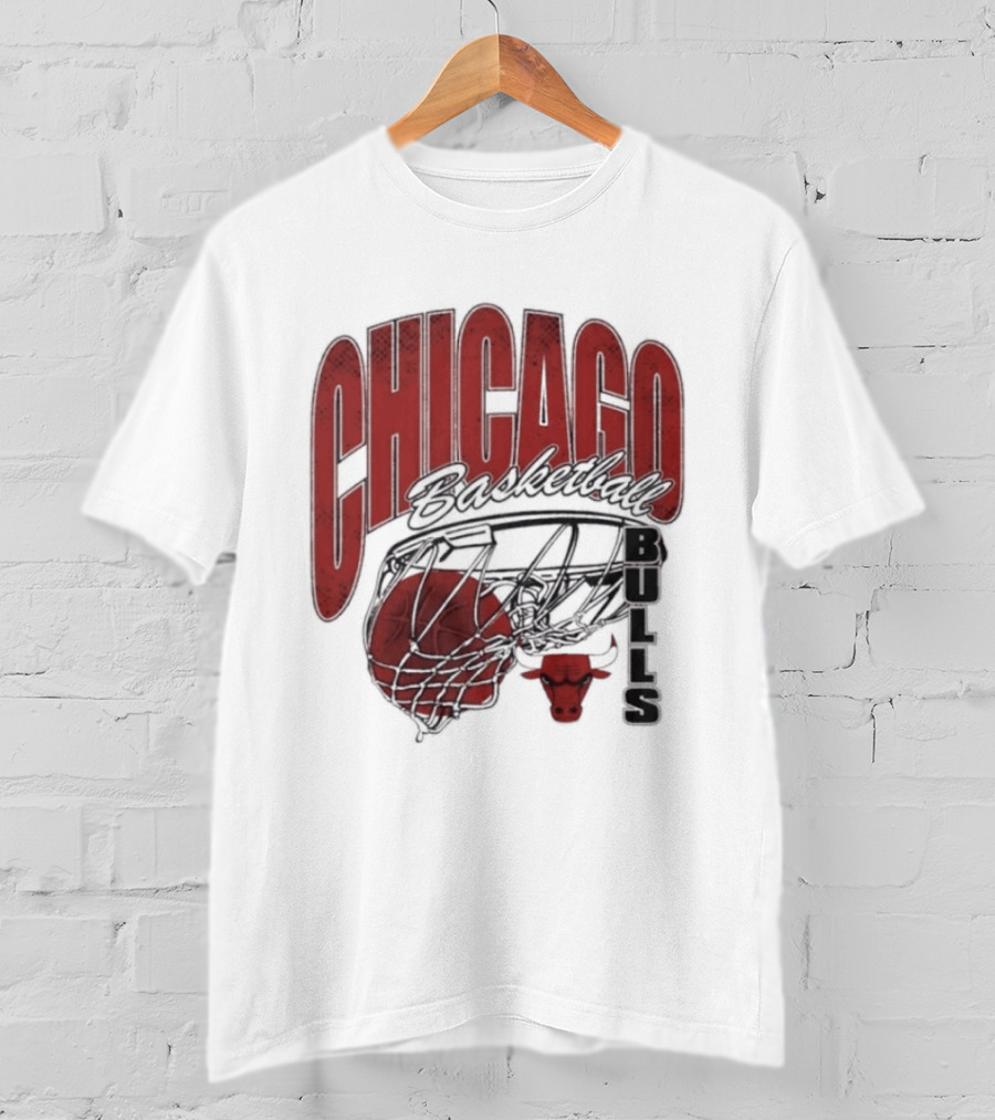 Chicago Basketball Bulls Script Swish 2026 T-Shirt
