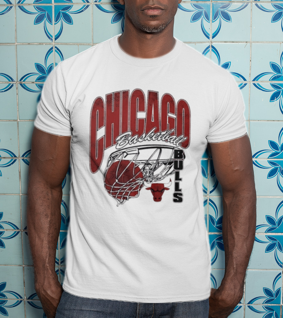 Chicago Basketball Bulls Script Swish 2026 T-Shirt