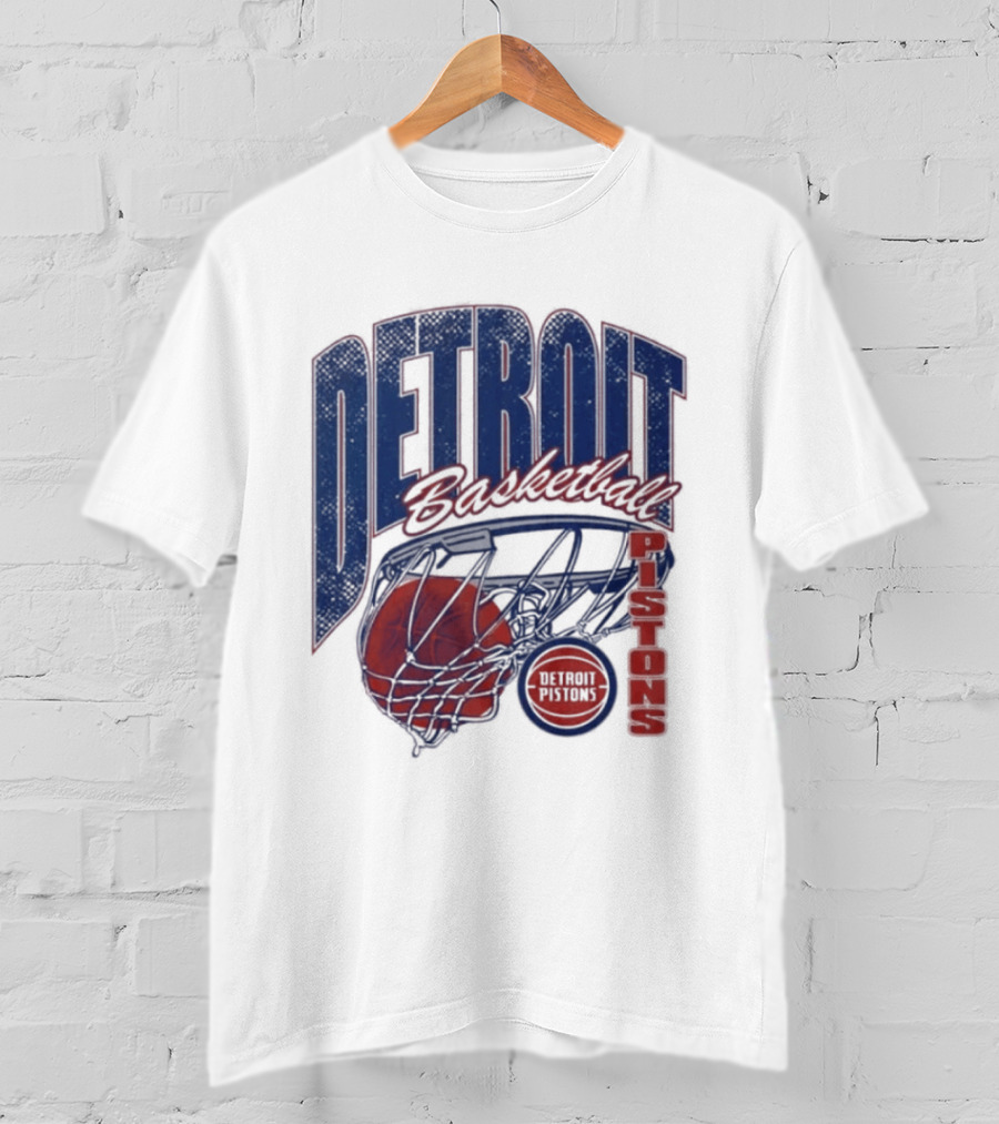 Detroit Pistons Basketball 2026 Script Swish T-Shirt