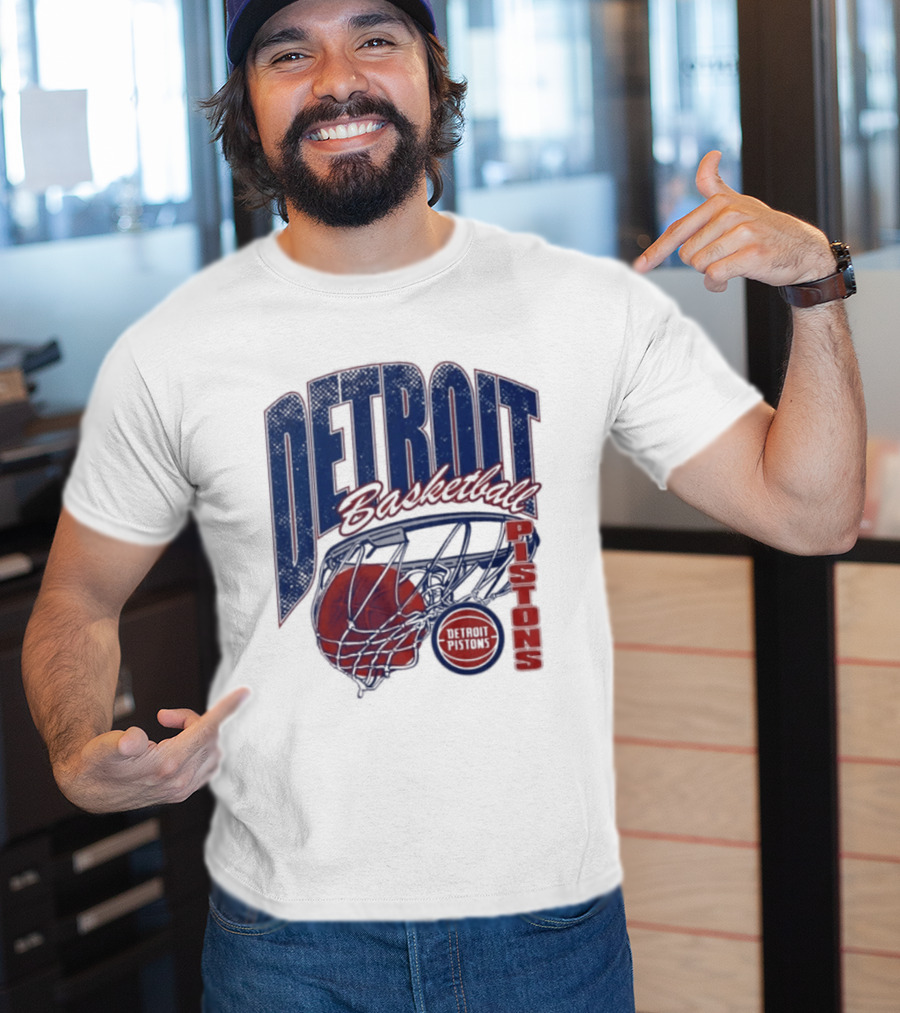 Detroit Pistons Basketball 2026 Script Swish T-Shirt