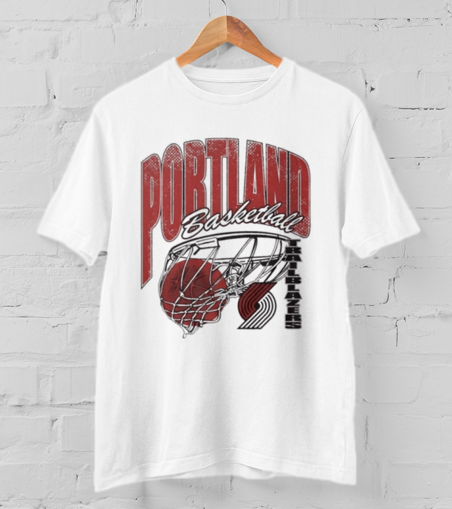 Portland Trail Blazers Script Swish 2026 Basketball T-Shirt