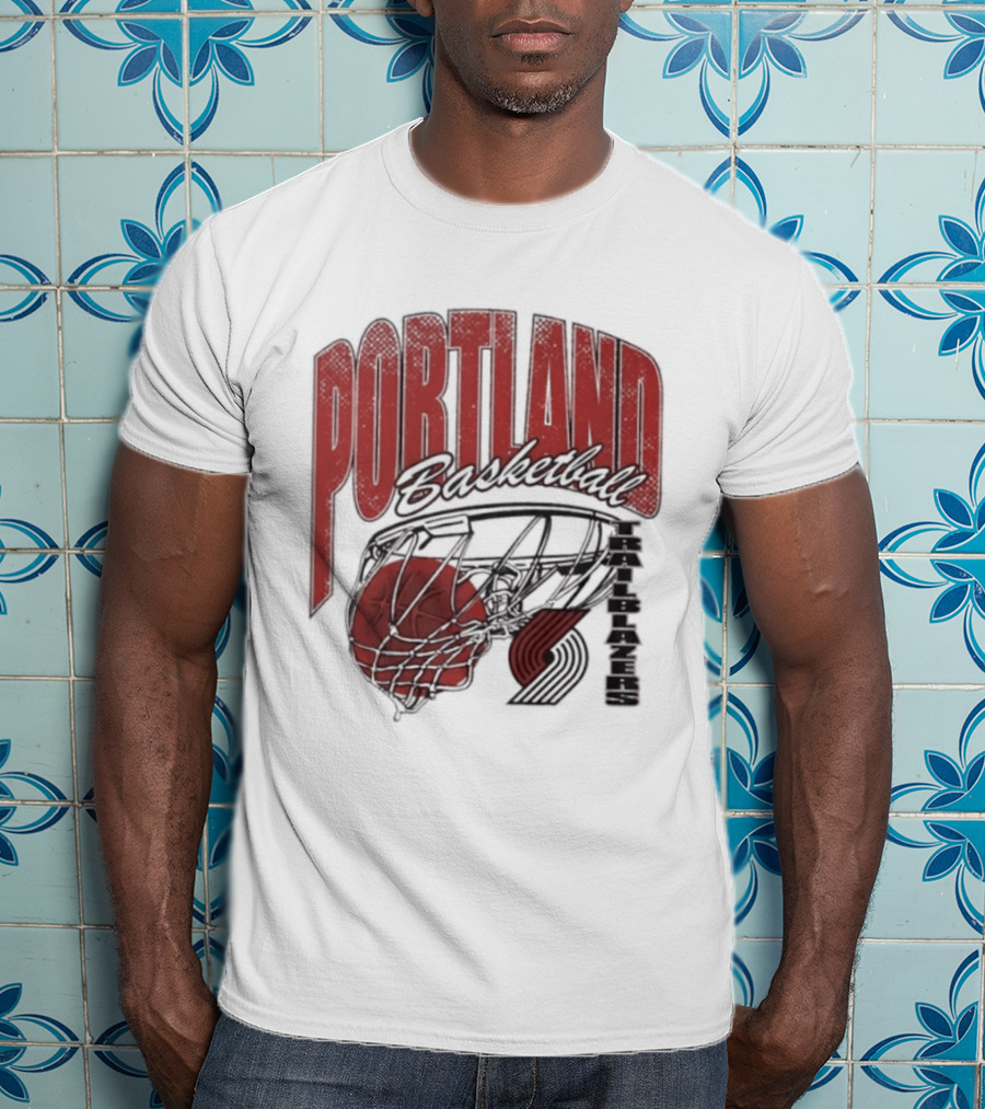 Portland Trail Blazers Script Swish 2026 Basketball T-Shirt
