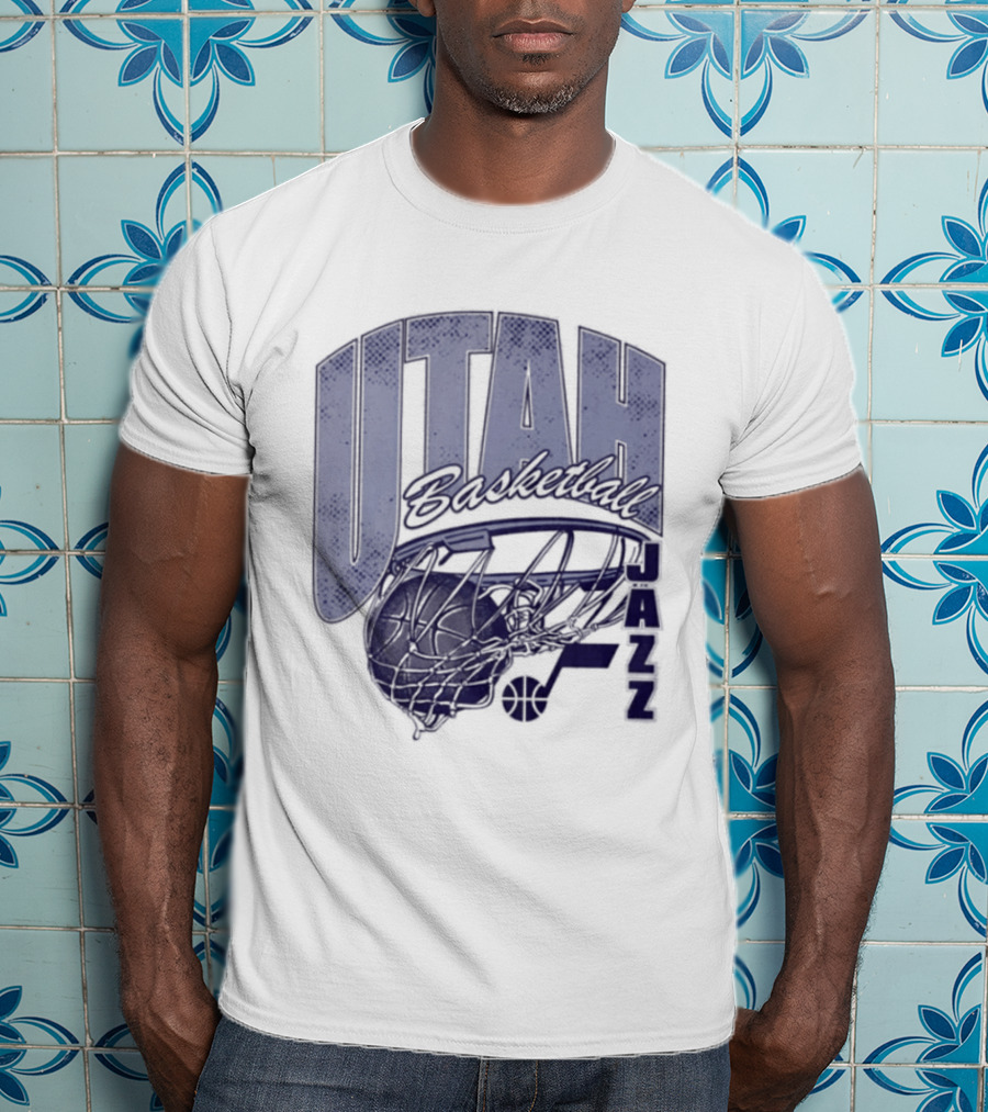 Utah Jazz 2026 Script Swish Basketball T-Shirt