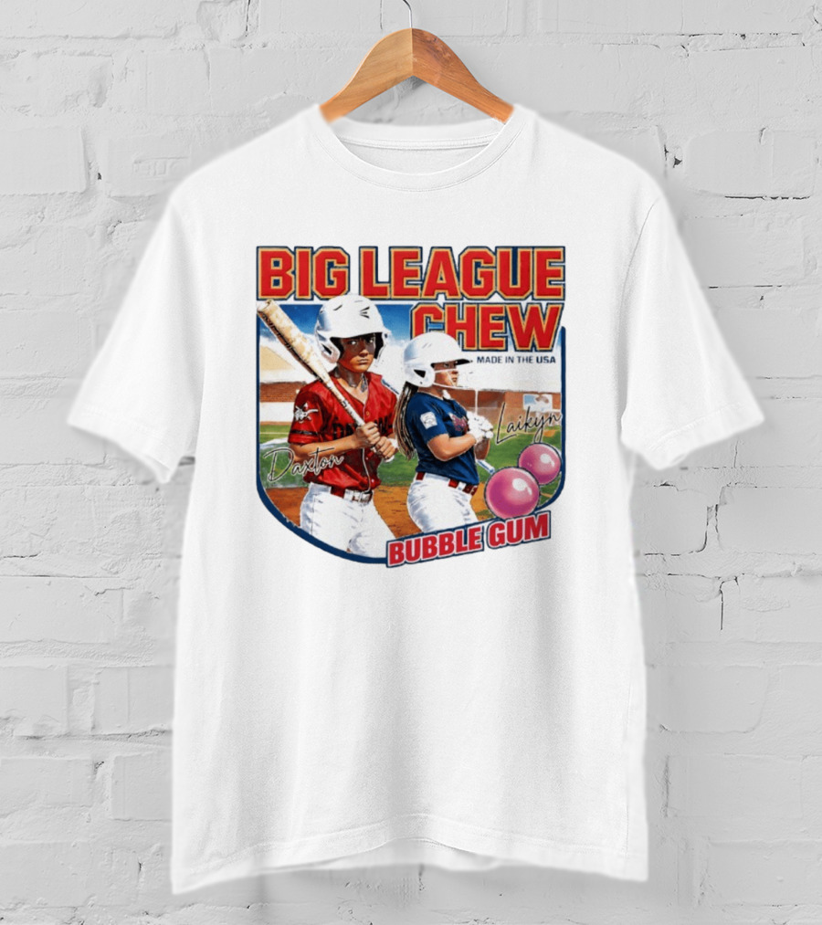 Big League Chew Made In USA Daxton Laikyn Baseball Bubble Gum T-Shirt