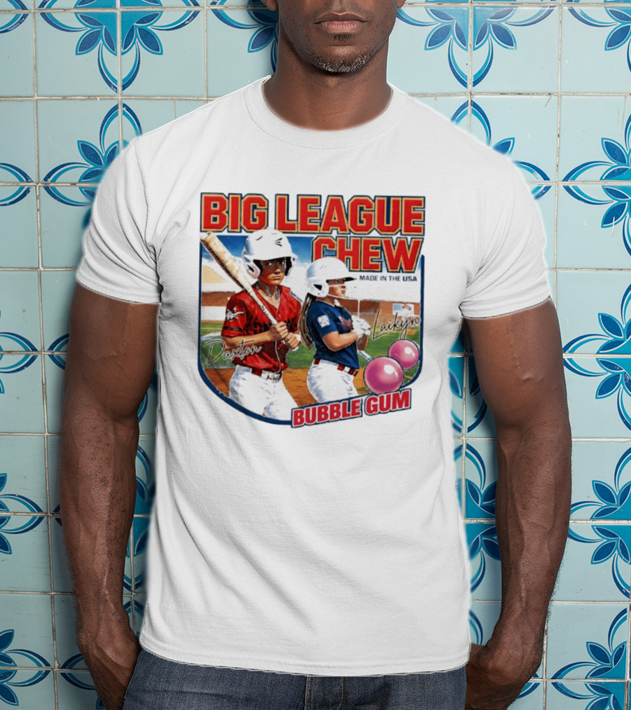Big League Chew Made In USA Daxton Laikyn Baseball Bubble Gum T-Shirt