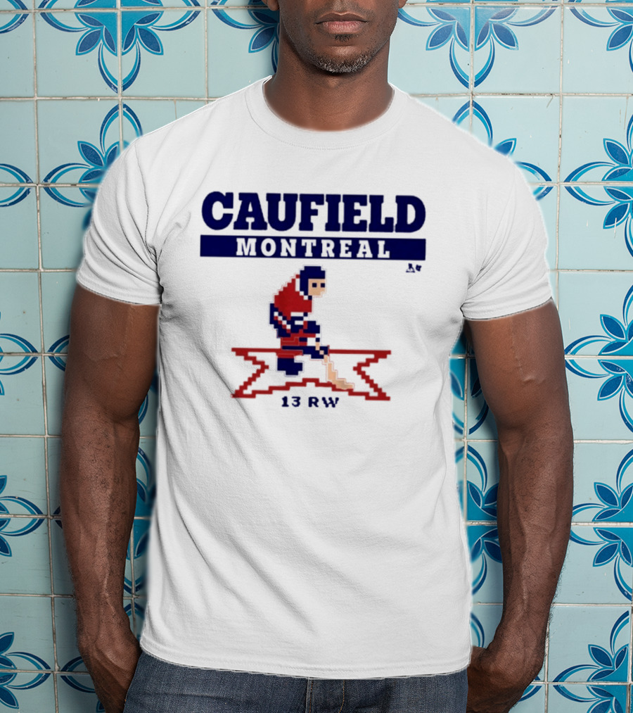 Caufield Montreal 13 RW Hockey Player Pixel T-Shirt