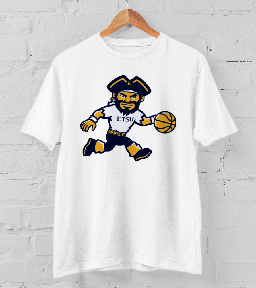 ETSU Buccaneers Basketball Pirate Mascot East Tennessee State University T-Shirt