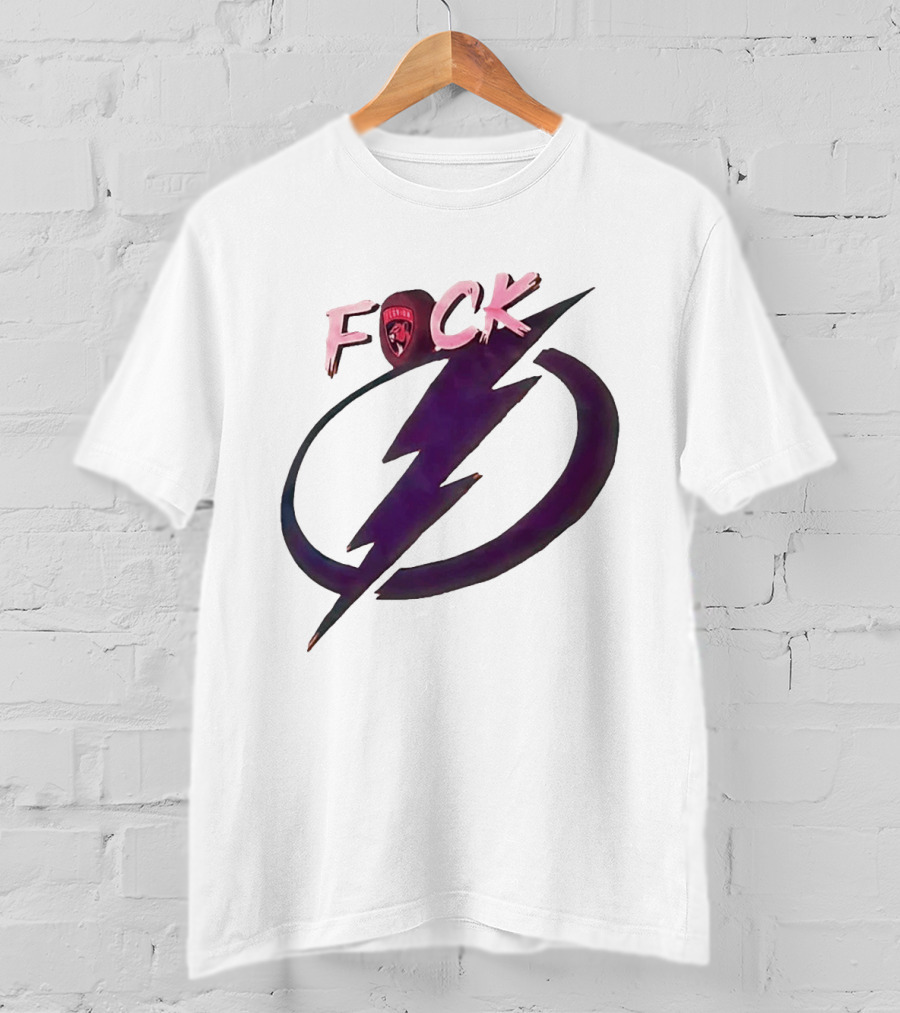 F Panthers Rivalry With Tampa Bay Lightning Lightning Bolt T-Shirt
