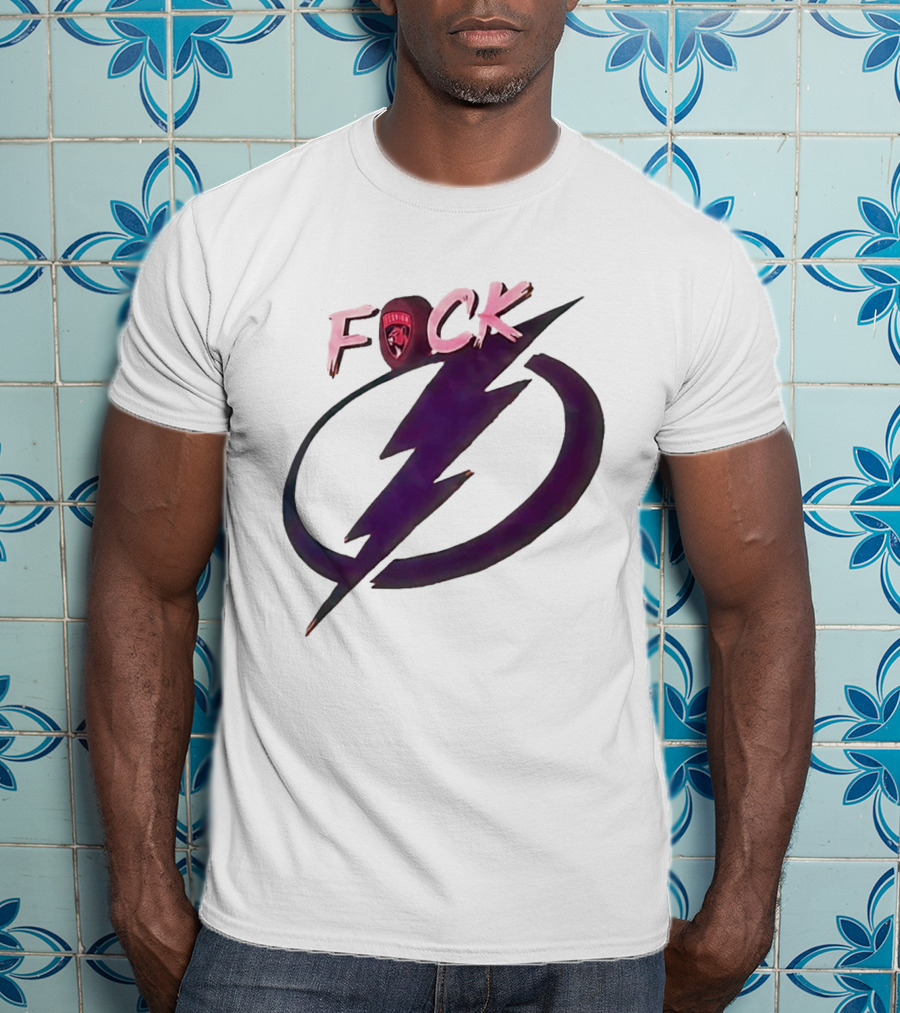 F Panthers Rivalry With Tampa Bay Lightning Lightning Bolt T-Shirt