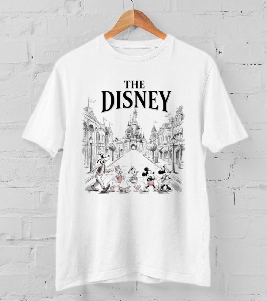 The Disney Goofy Daisy Duck Donald Duck Mickey Mouse Minnie Mouse Abbey Road T-Shirt