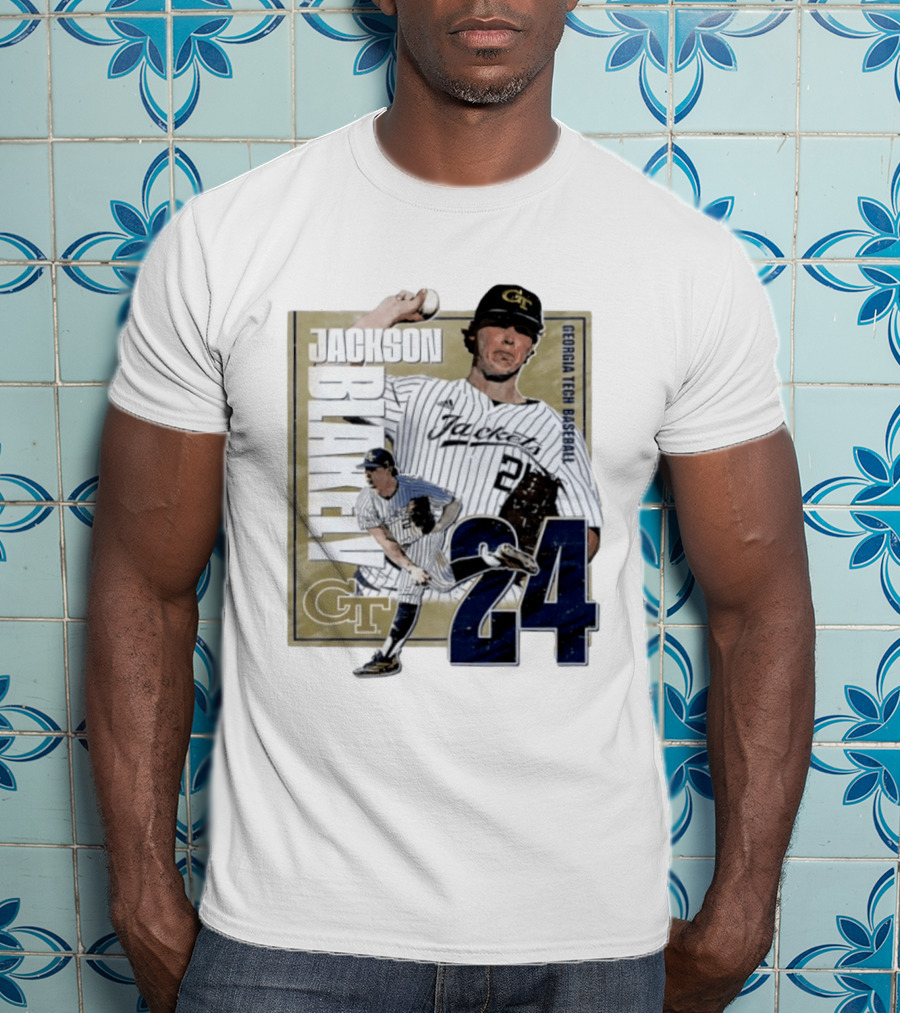 Jackson Blakely Georgia Tech Baseball GT 24 Player Student Athlete T-Shirt