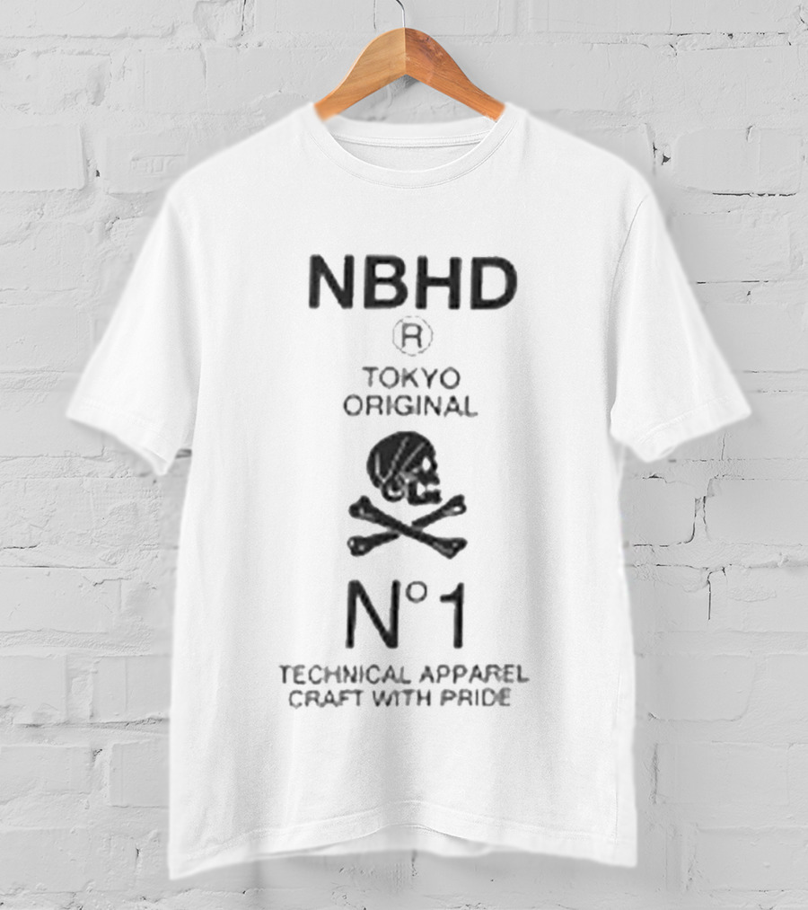NBHD Tokyo Original Skull No 1 Technical Apparel Crafted With Pride T-Shirt