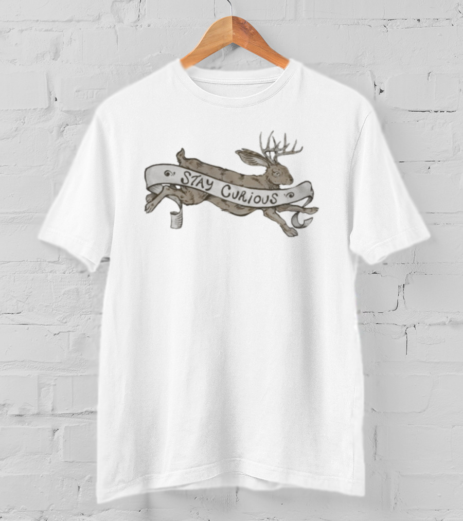 Miniminuteman Stay Curious Jumping Jackalope T-Shirt