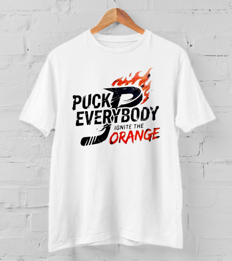 Puck Everybody Ignite The Orange P Fire T-Shirt