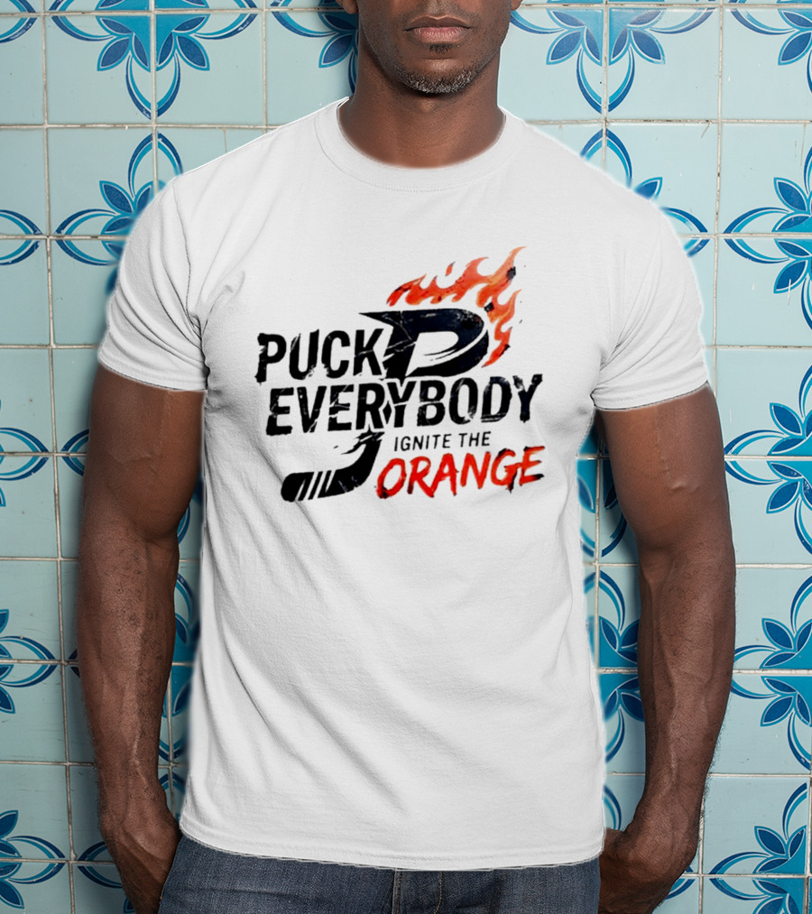 Puck Everybody Ignite The Orange P Fire T-Shirt