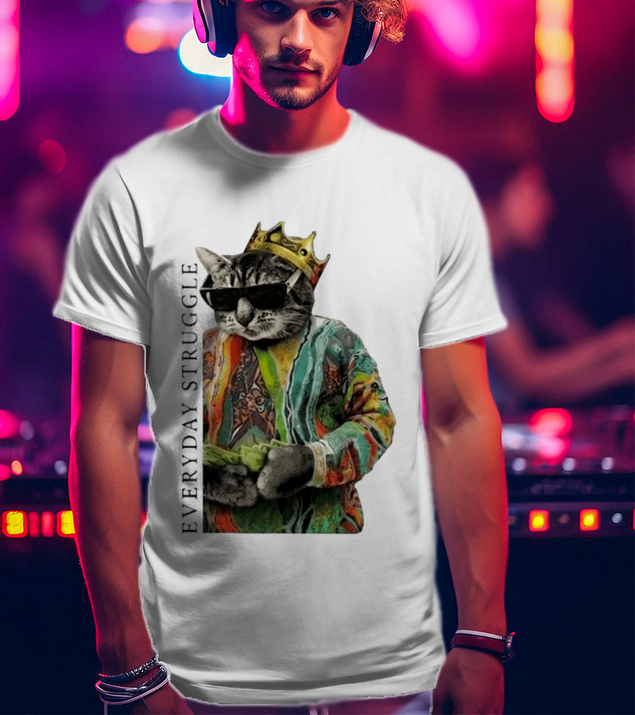 Scottie Barnes Everyday Struggle Cat In Colorful Crowned Outfit T-Shirt