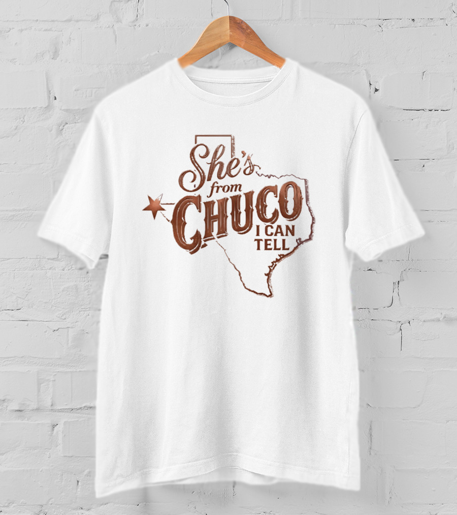 She's From Chuco I Can Tell Texas Map Star T-Shirt