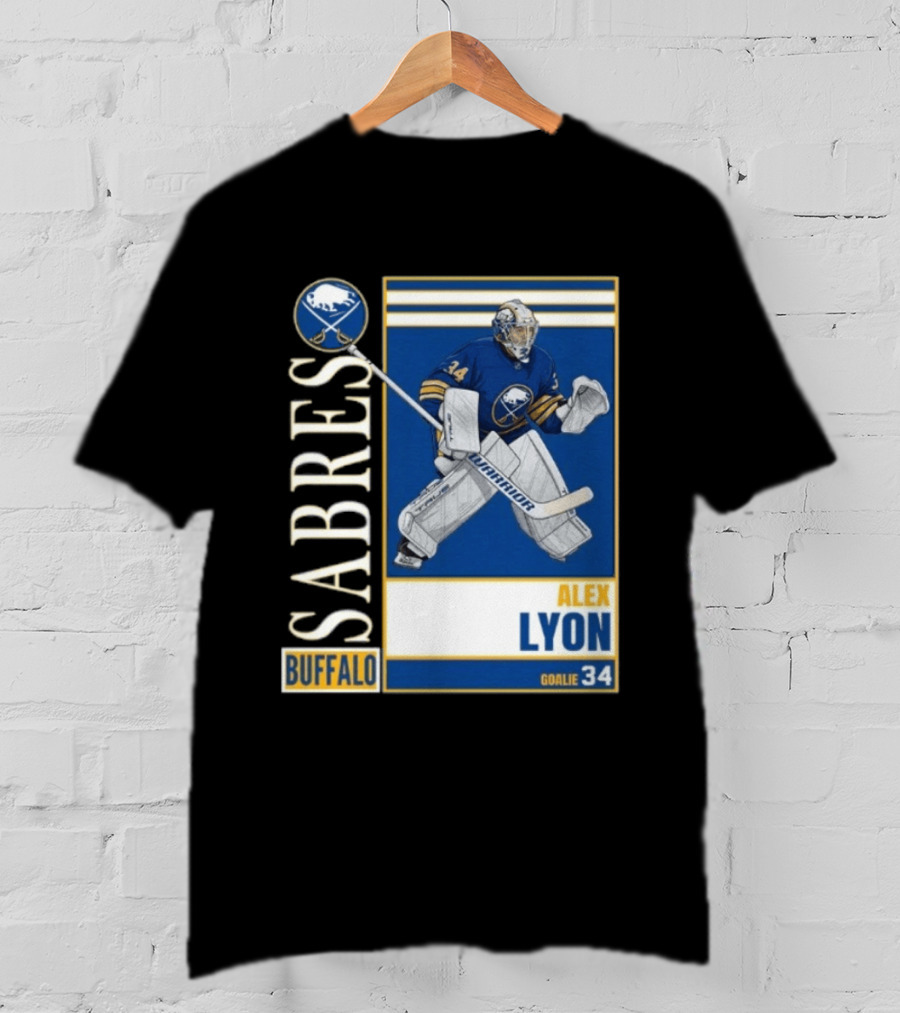 Buffalo Sabres Alex Lyon Goalie 34 Hockey T-Shirt