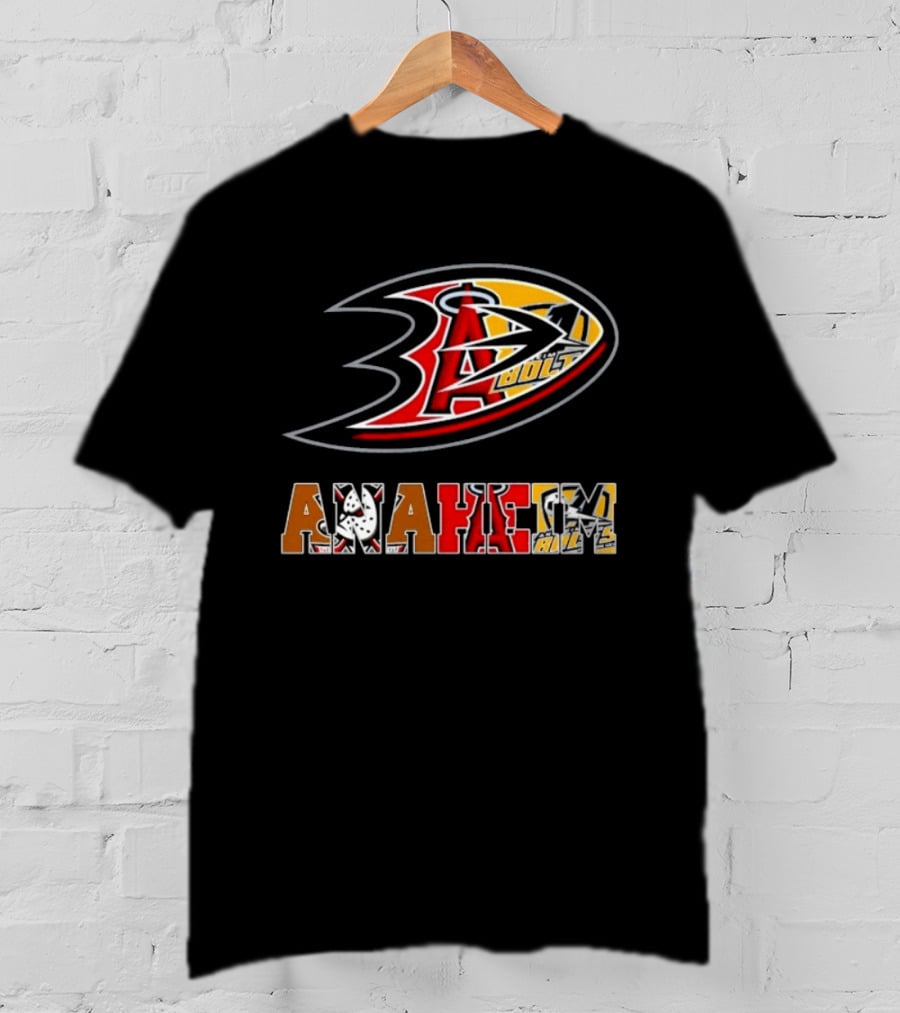 Anaheim Ducks Angels Lakers Sports Team Mashup T-Shirt