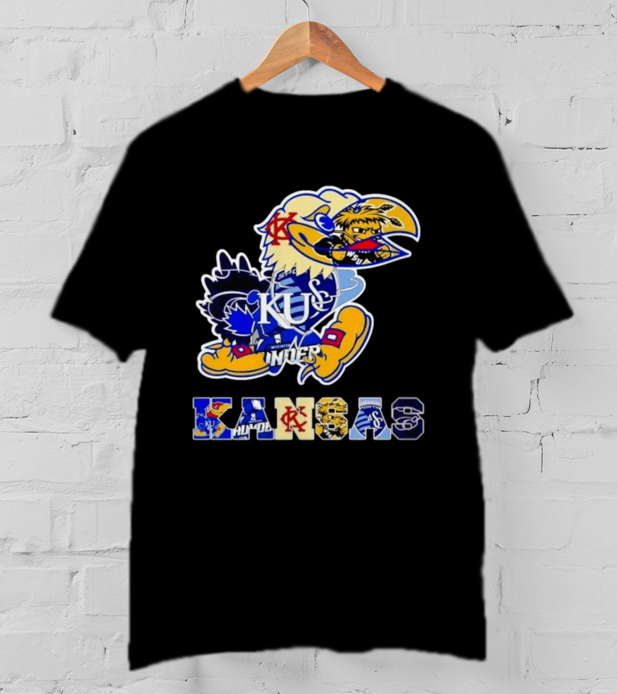 Kansas Jayhawks Wildcats Shockers Ichabods Team Mashup T-Shirt