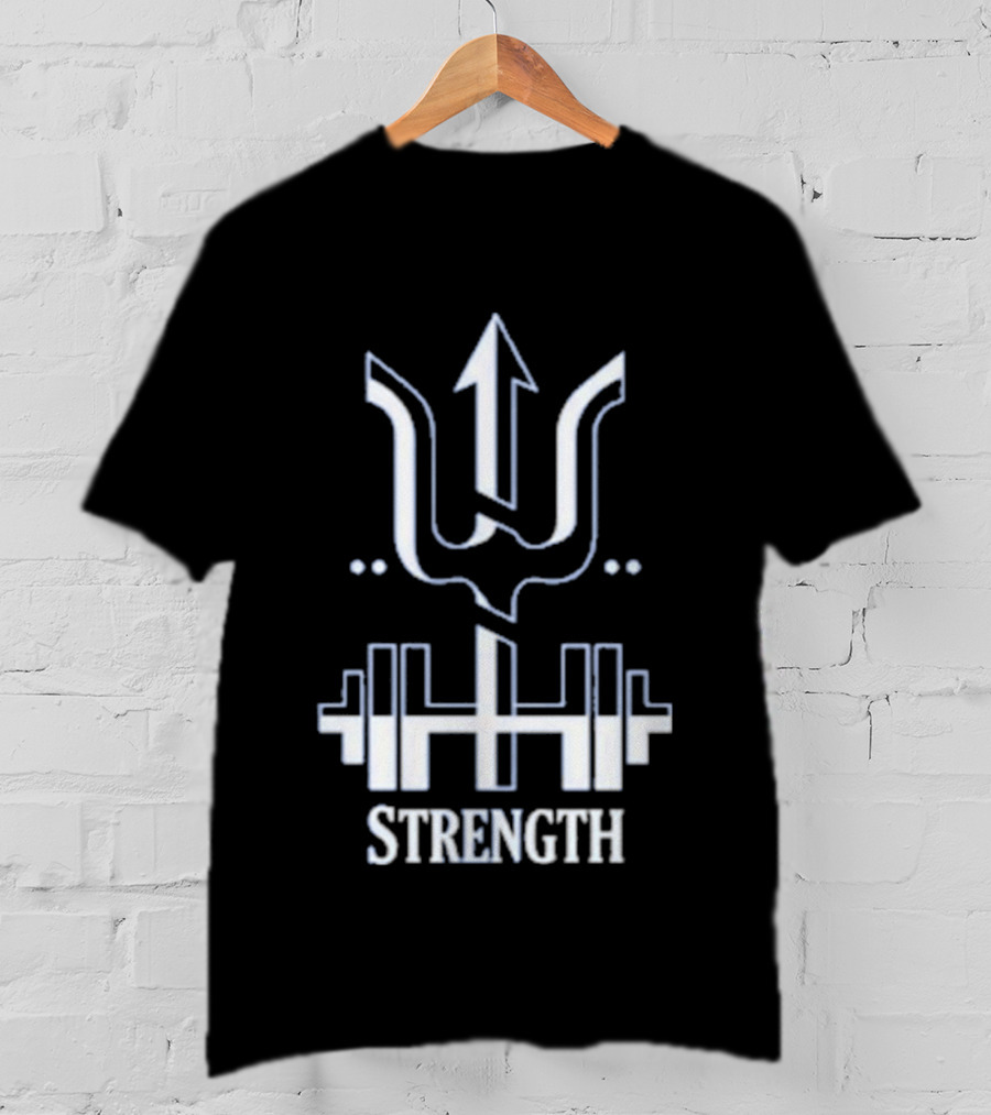 Bryan Woo Strength Arrow And Barbell Motivational T-Shirt