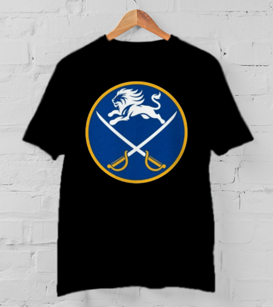 Buffalo Sabres Alex Lyon Lion Swords Circle T-Shirt