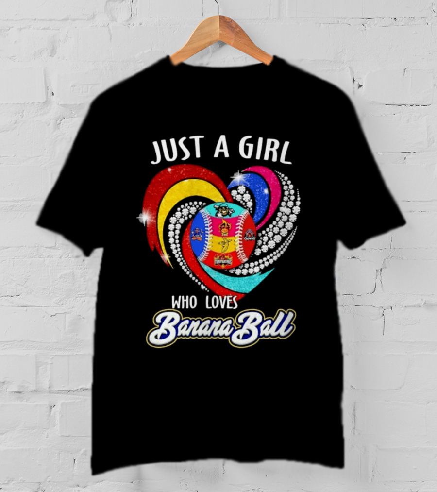 Just A Girl Who Loves Banana Ball Sports Fan T-Shirt