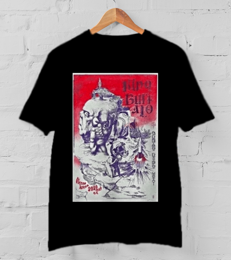 King Buffalo Vienna Arena May 4 2026 Concert Art Featuring Surreal Imagery And Space T-Shirt