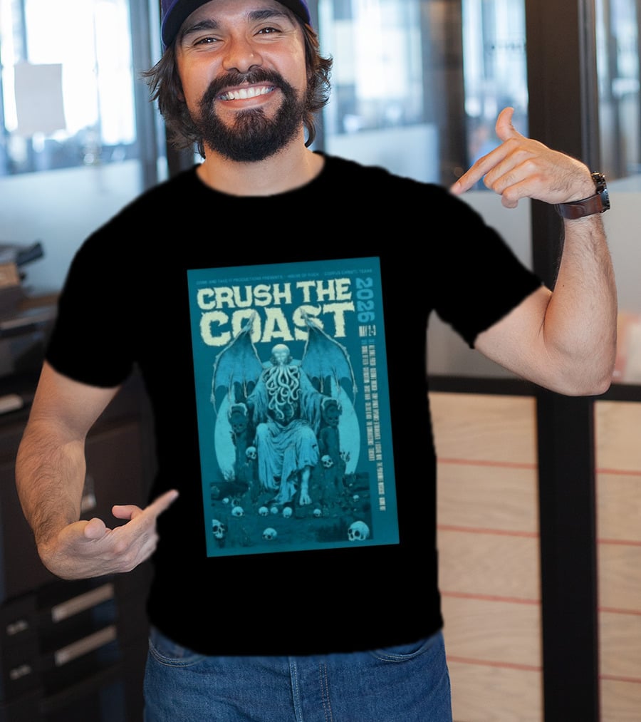 Crush The Coast May 2 3 2026 House Of Rock Corpus Christi Texas Cthulhu T-Shirt
