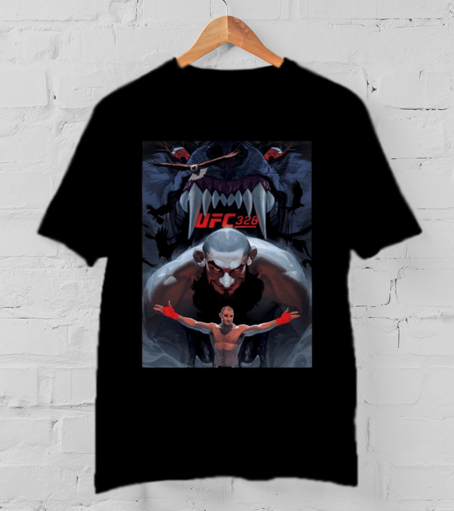 UFC 328 The Hunt Is On By Ognjen Sporin Fighter And Beast T-Shirt