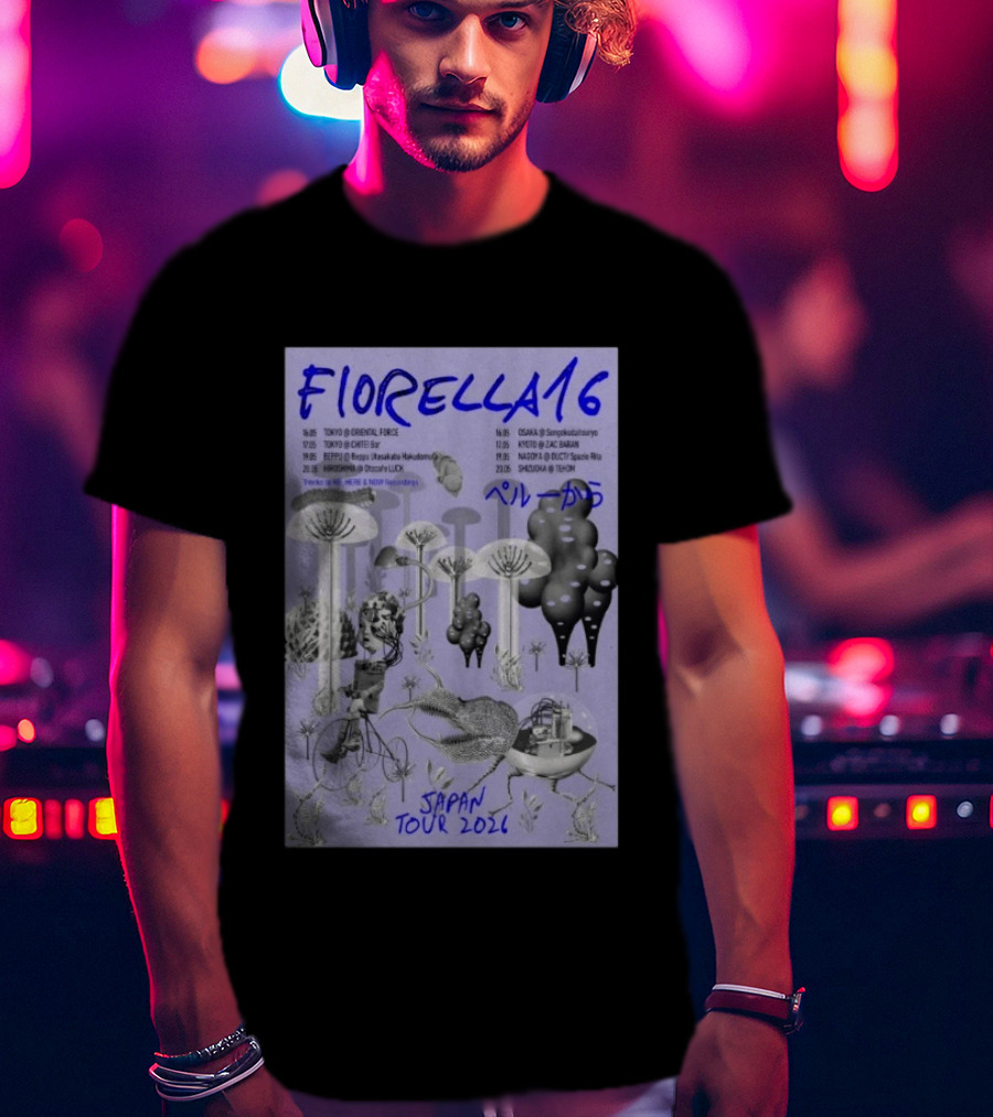 FIORELLA 16 Japan Tour 2026 Tokyo Osaka Kyoto Nagoya Sendai Shizuoka Psychedelic T-Shirt