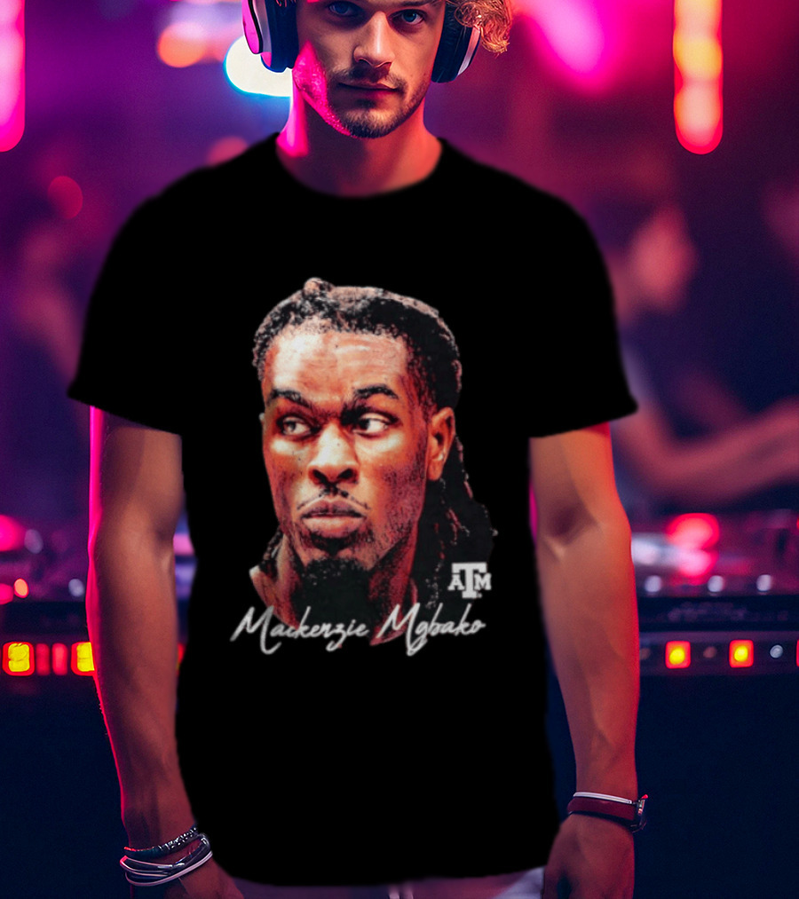 Texas A&M Aggies Mackenzie Mgbako NCAA Basketball Game Face T-Shirt