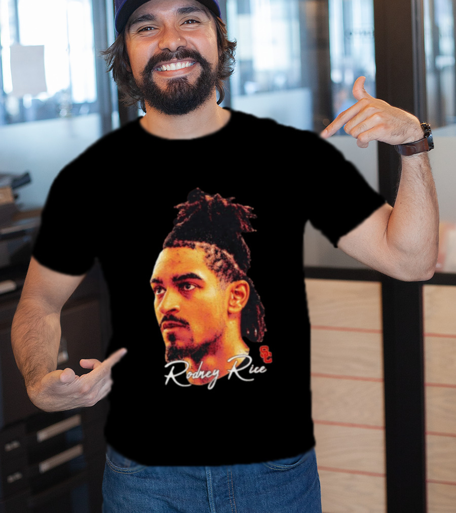 Rodney Rice USC Trojans NCAA Men's Basketball Game Face T-Shirt