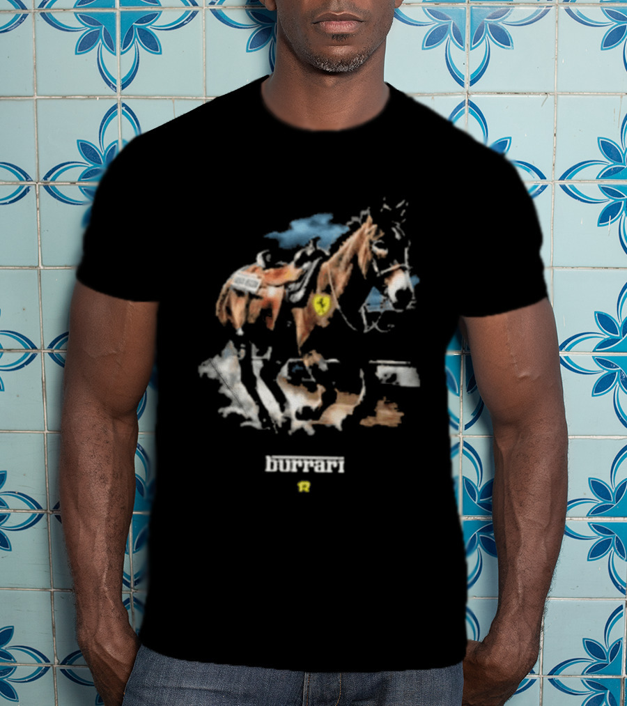 Fuerza Regida Burrari Western Horse Art With Heart T-Shirt