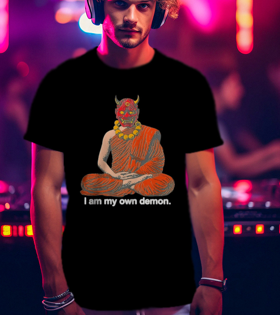 I Am My Own Demon Buddhist Mask Meditation T-Shirt