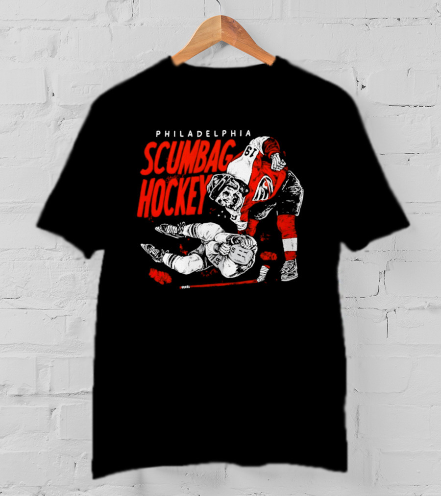 Philadelphia Scumbag Hockey Skeleton Garnet Hathaway NHL 2026 T-Shirt