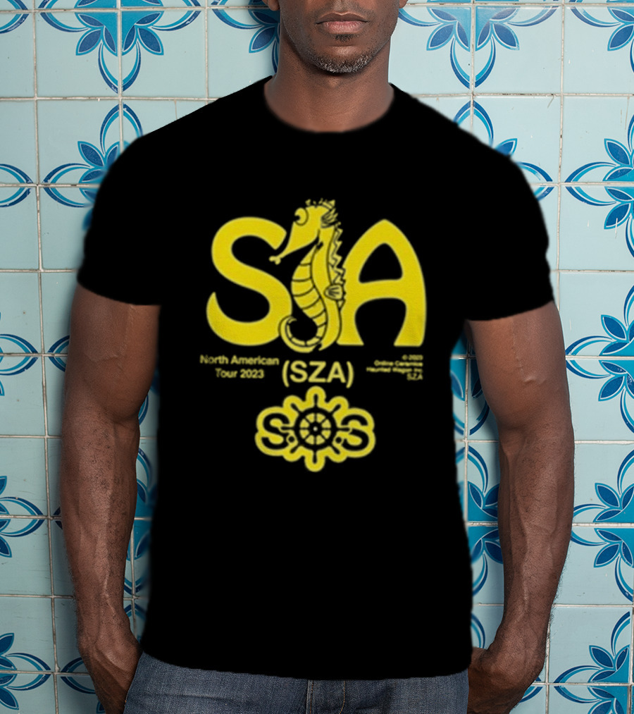 Sza Seahouse North American Tour 2023 Seahorse Sos T-Shirt
