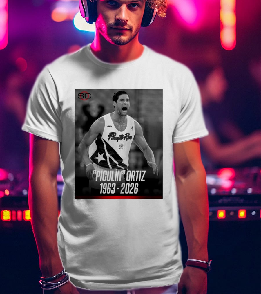 Piculín Ortiz Puerto Rico Basketball Legend 1963 2026 T-Shirt