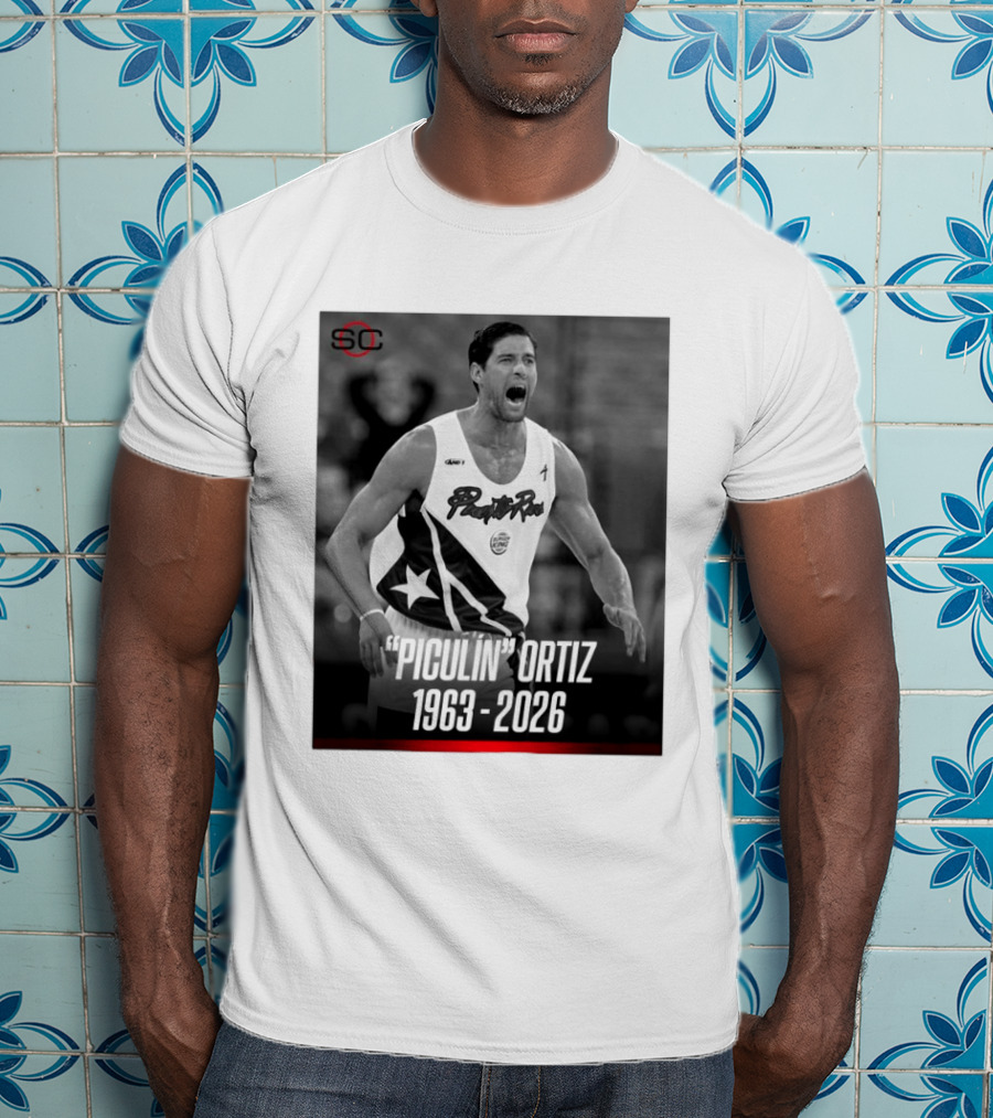 Piculín Ortiz Puerto Rico Basketball Legend 1963 2026 T-Shirt