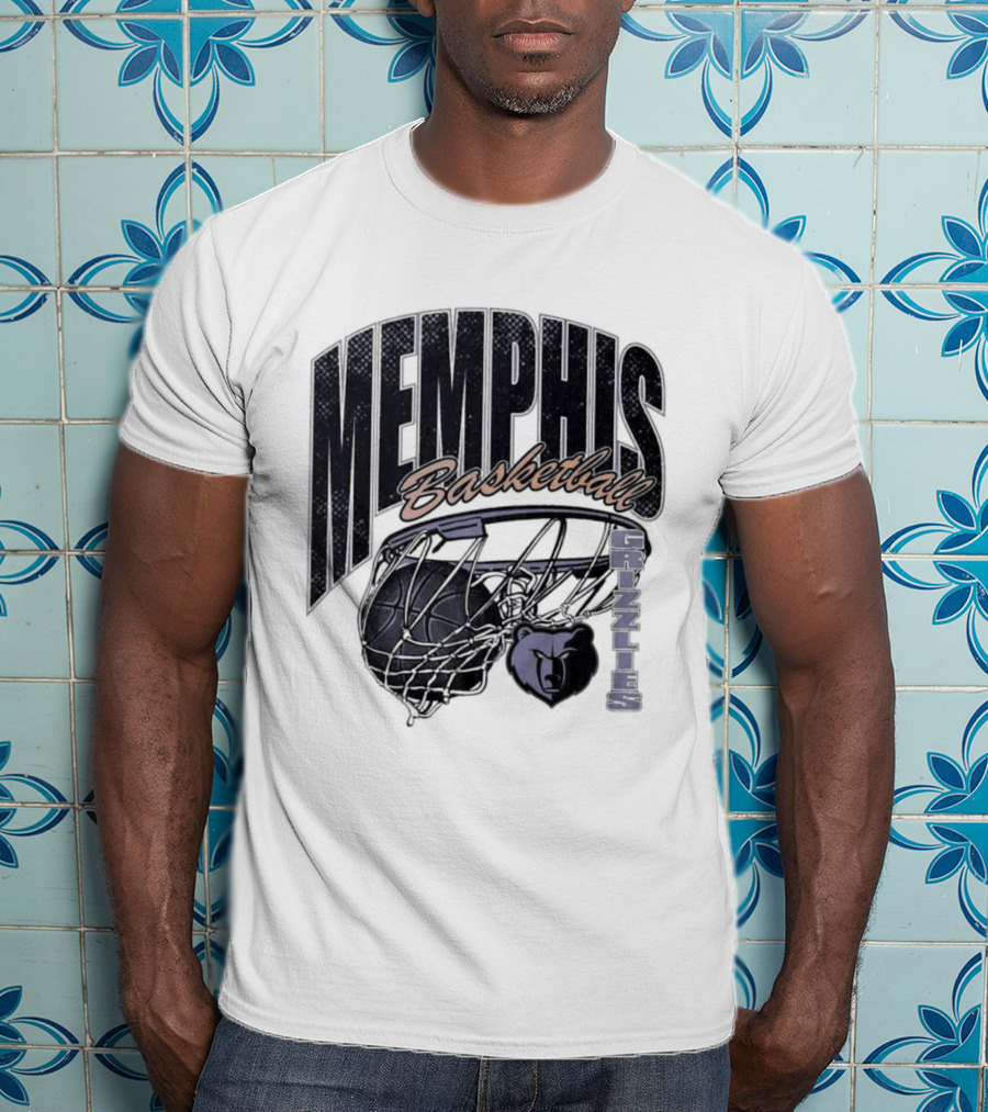 Memphis Basketball Swish With Bear And Hoop T-Shirt