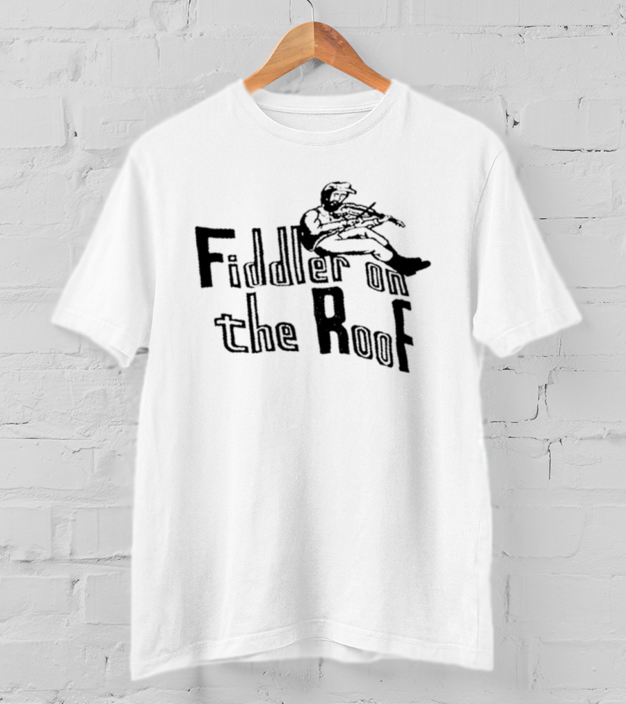 Fiddler On The Roof Violinist Silhouette Black T-Shirt