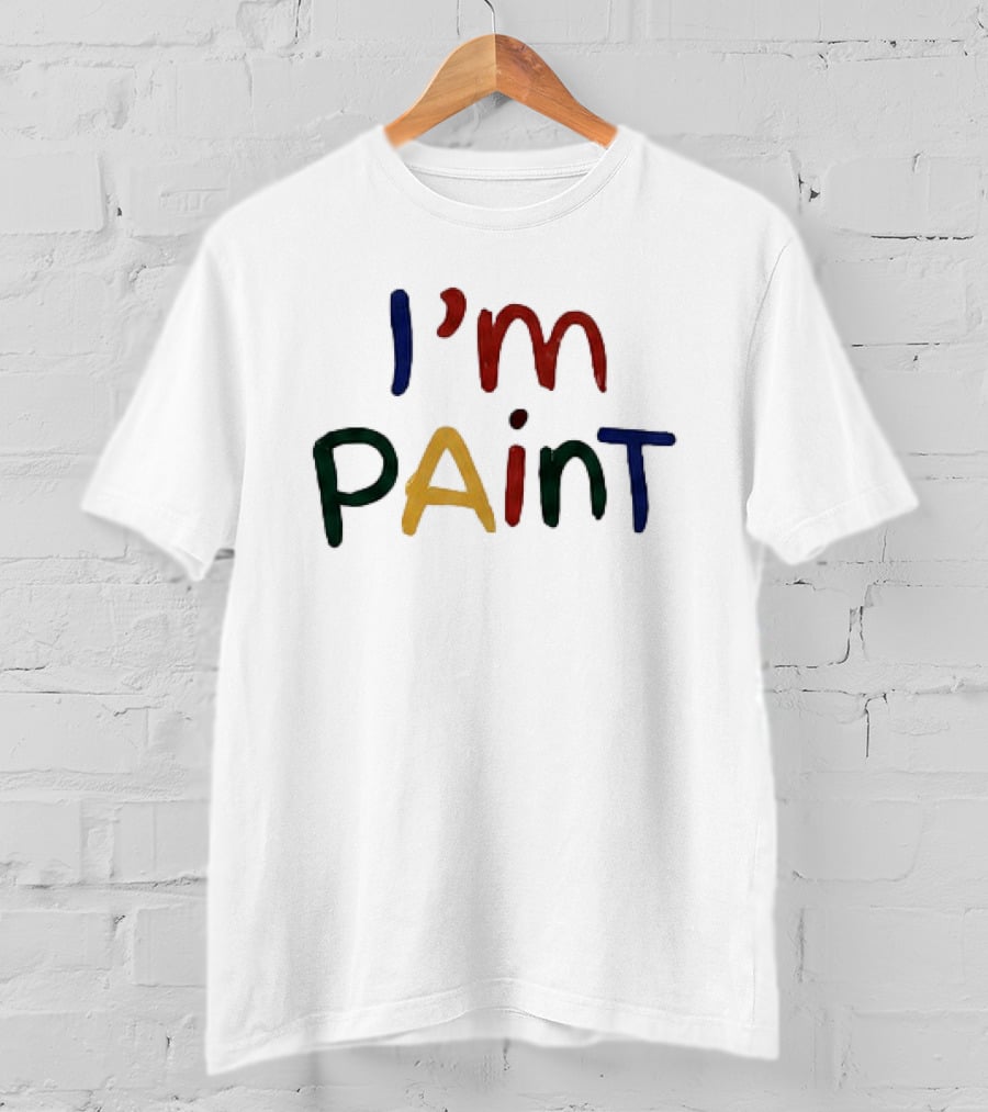 I'm Paint And I Love To Finger Paint Matching Couple Colorful T-Shirt